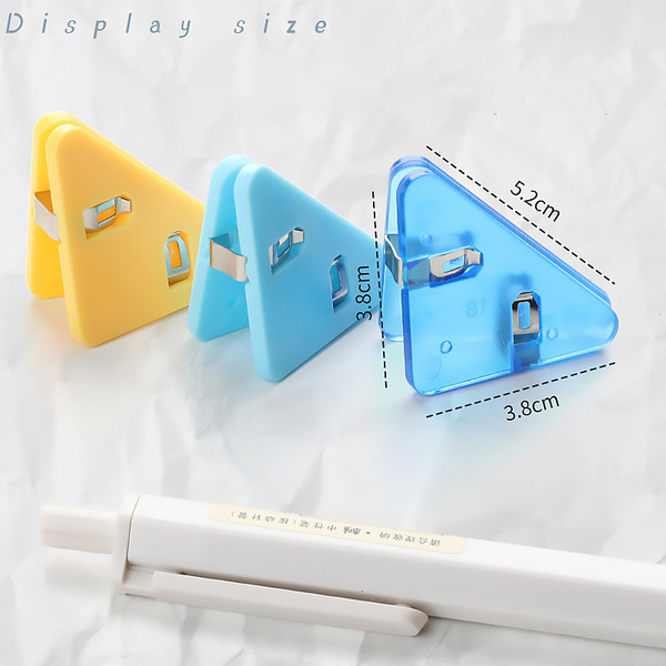 Triangle clip folder information test paper transparent corner clip…