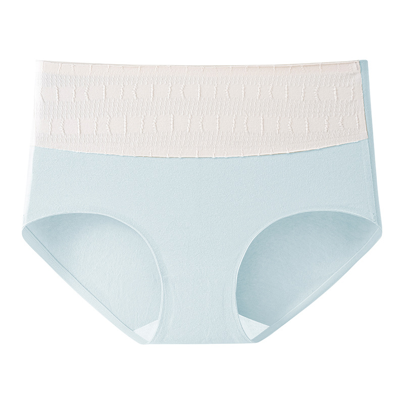Algodón de las mujeres 7A antibacteriano transpirable inferior entrepierna alta cintura vientre contracción más tamaño triángulo shorts cabeza inconsútil ropa interior la muchacha