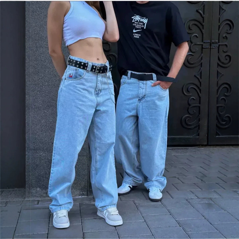 Y2K Bigboy ShortforMen street embroidery casual unisex loose jeans street style Y2K Bigboy ShortforMen street embroidery casual unisex loose jeans street style