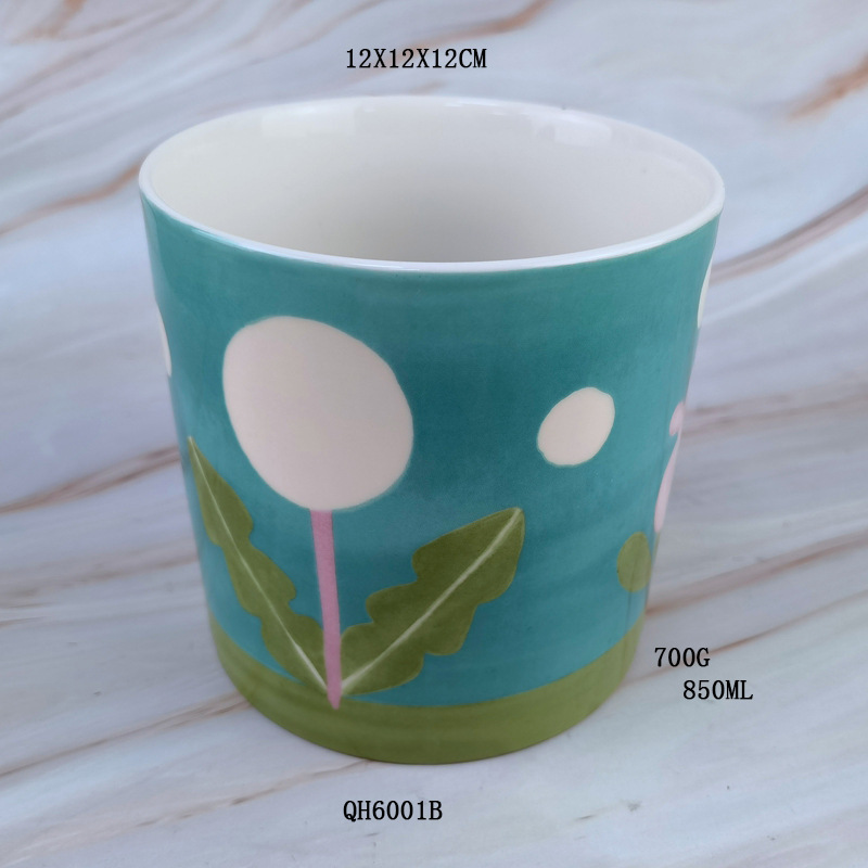 Basura de cerámica europea mesa de té cuenco de cáscara de mesa simple ventilador cuenco de basura cubo de almacenamiento de regalos de sala de estar