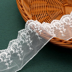 8 cm barcode mesh fabric milk silk dissolvable lace embroidery lace for clothing wedding curtains and other accessories