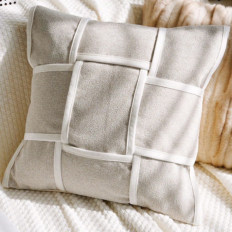 Cream-wind lujoso hogar sofá almohada cubierta de almohada asiento de alto nivel cama ventana flotante respaldo almohada almohada cubierta