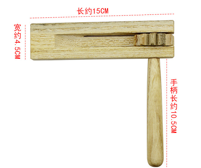 Venta al por mayor Orff instrumento musical en forma de pez de madera arena cubo Clapper tubo de doble sonido instrumento musical de un solo sonido barril