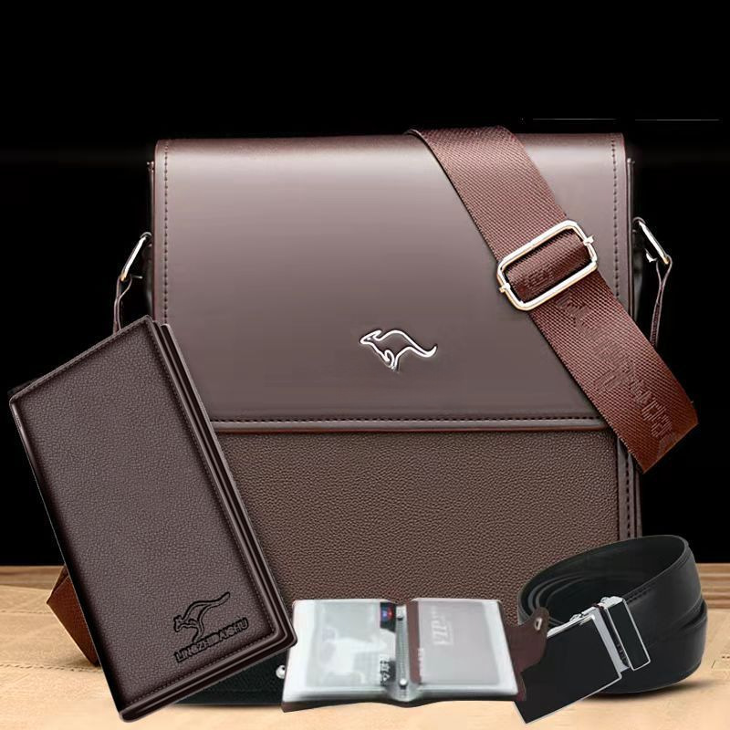 Fashion Casual Men's Bag Business Briefcase Vertical Single Shoulder Bag Crossbody Bag Men's Bag Cover Backpack One Piece Shipping 