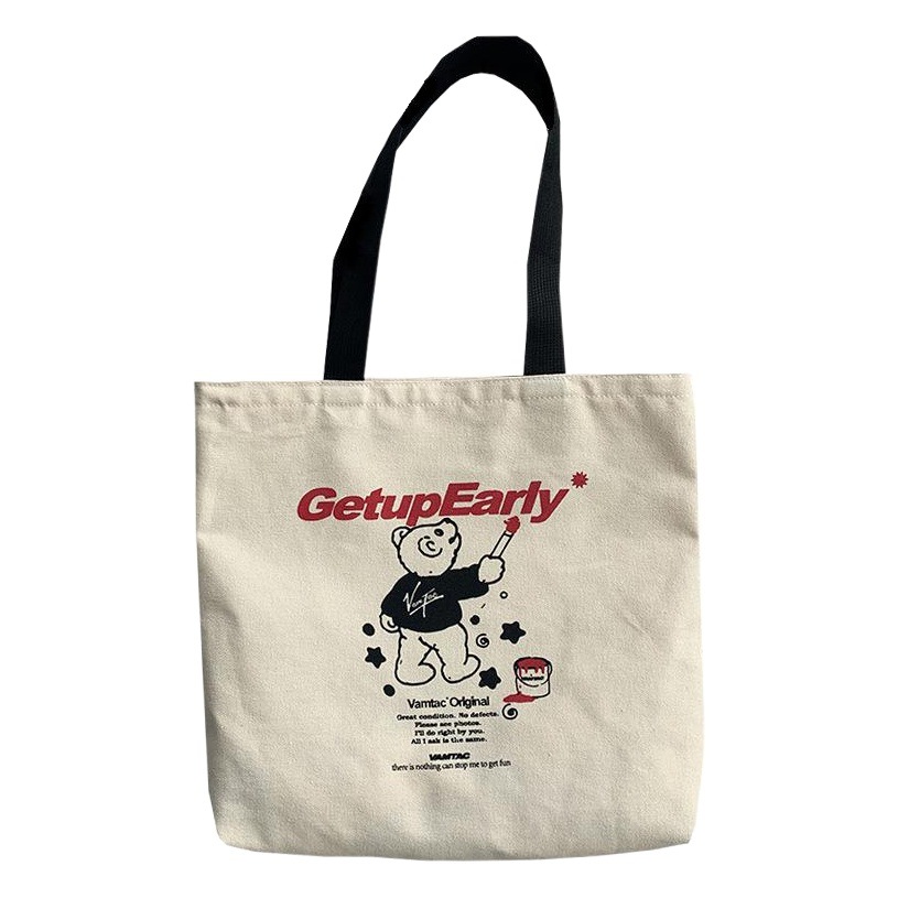 Japanese Internet Celebrity New Arrival Large Capacity Canvas Bag Women's Single Shoulder Korean Style Trendy Retro Harajuku College Student Class Bag Ins