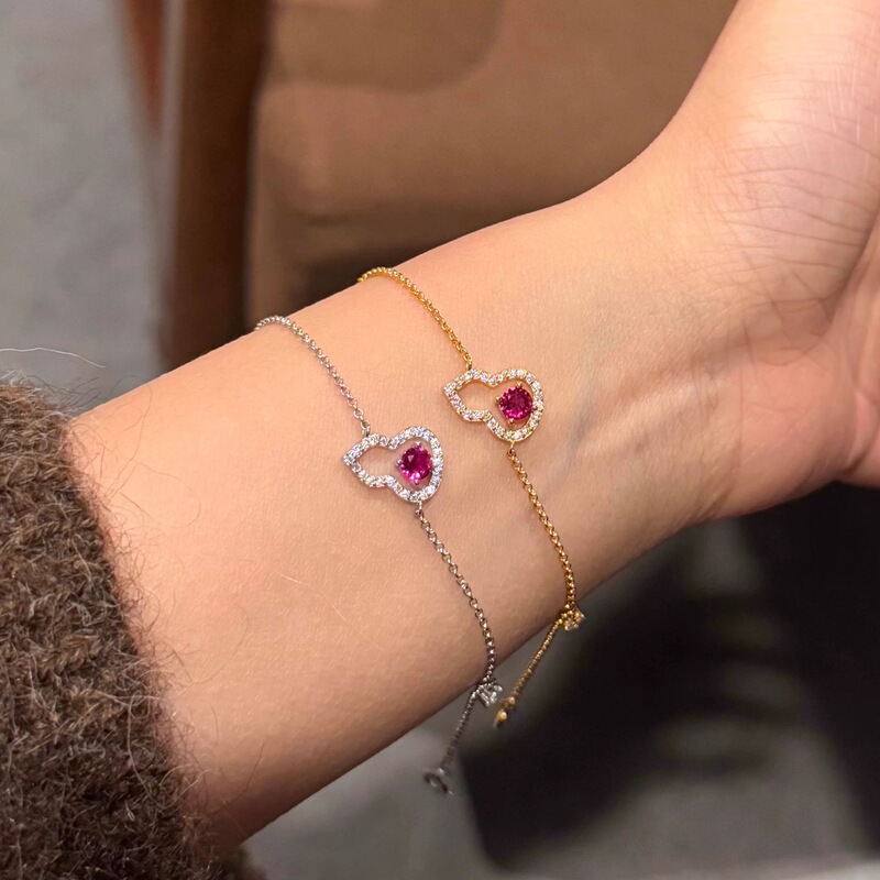 All-Over S925 Sterling Silver Gourd Diamond Bracelet for Women, Accessible Luxury, Versatile and Personalized Cut Out Design Bracelet, Factory Direct Sale All-Over S925 Sterling Silver Gourd Diamond Bracelet for Women, Accessible Luxury, Versatile and Personalized Cut Out Design Bracelet, Factory Direct Sale