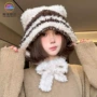 秋冬季条纹保暖可爱毛线帽