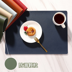 2023 Spring New Anti-Slip Granule Leather Western Dinner Mat Waterproof Square Tablecloth Home Hotel Bowl Mat Wholesale