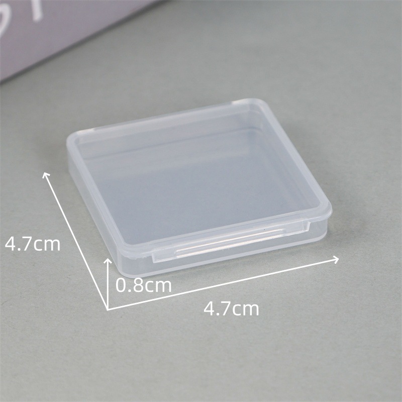 正方形の透明なプラスチックの小さい方の箱の耳栓の箱の装飾品の収納箱の部品の箱のアクセサリーの数珠の箱の漁具の箱