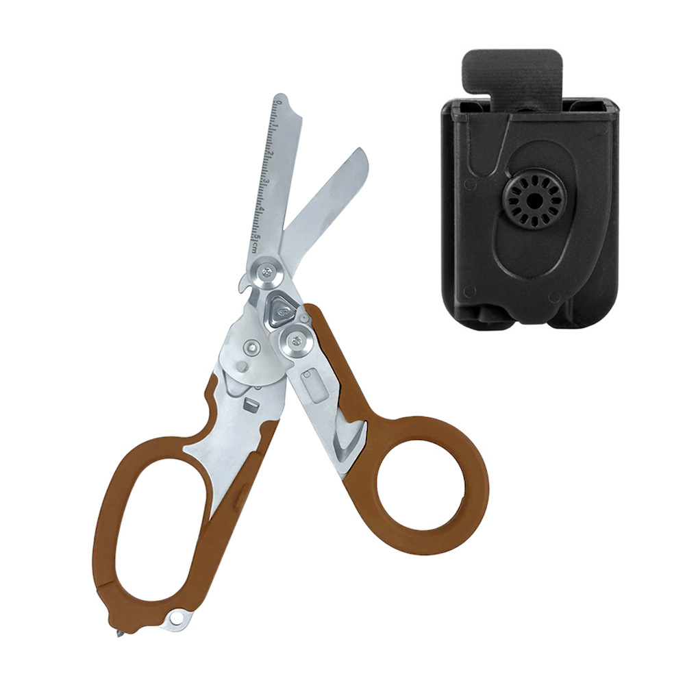 Raptor-tijeras plegables, alicates portátiles, herramienta de supervivencia de seguridad para exteriores, alicates retráctiles de acero inoxidable 420HC