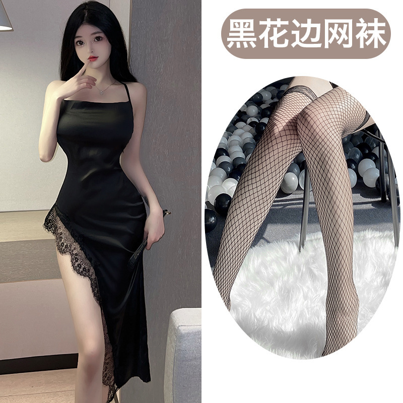 Tienda de fábrica sexy lencería sexy Pure Desire Girl Royal hermana encaje split tight Sling vestido traje 5293