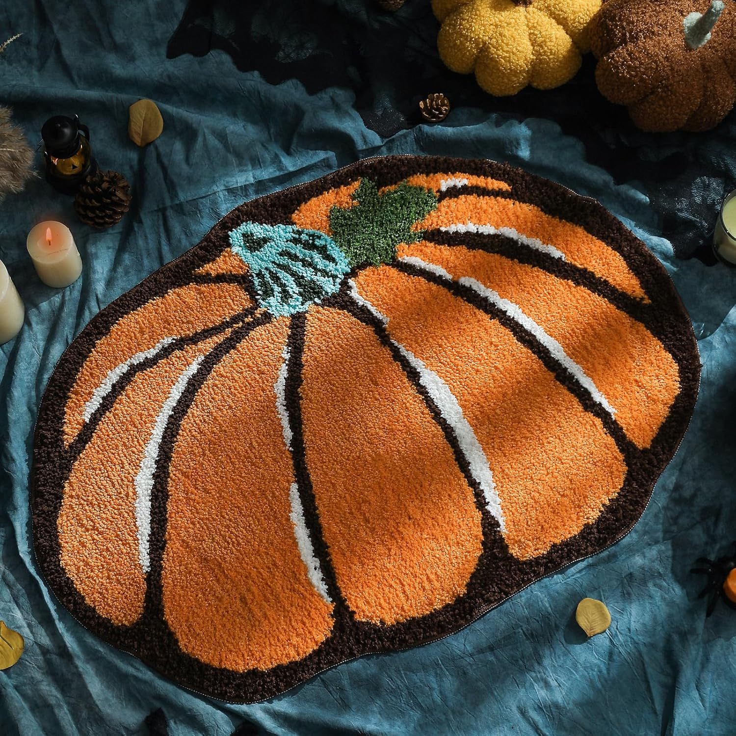 Cross-border Amazon Autumn Pumpkin Living Room Sofa Coffee Table Bedroom Bedside Soft and Comfortable Dirt-resistant Wear-resistant Floor Mat