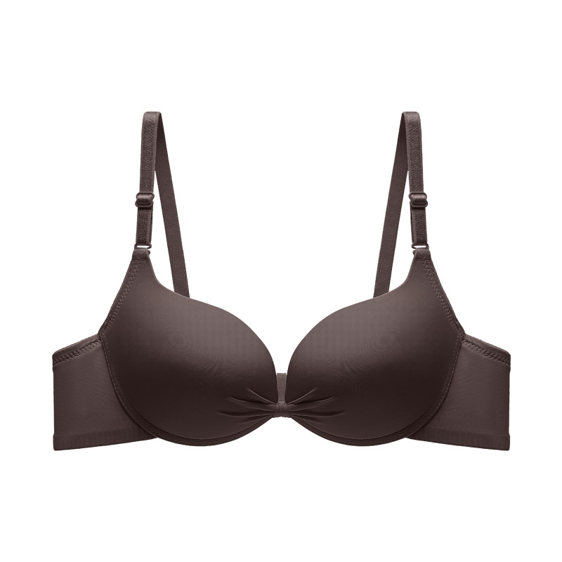 Brassiere de brillo de color sólido de comercio exterior transfronterizo con anillo de acero de soporte para juntar ropa interior sin marcas contra la caída del bra image 9