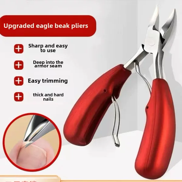 Stainless Steel Nail Clipper Chicknose Pliers Dead-skin Cutter Thick Nail Achomycosis Pedicure Pliers Nail Clipper Unloading Drill Pliers