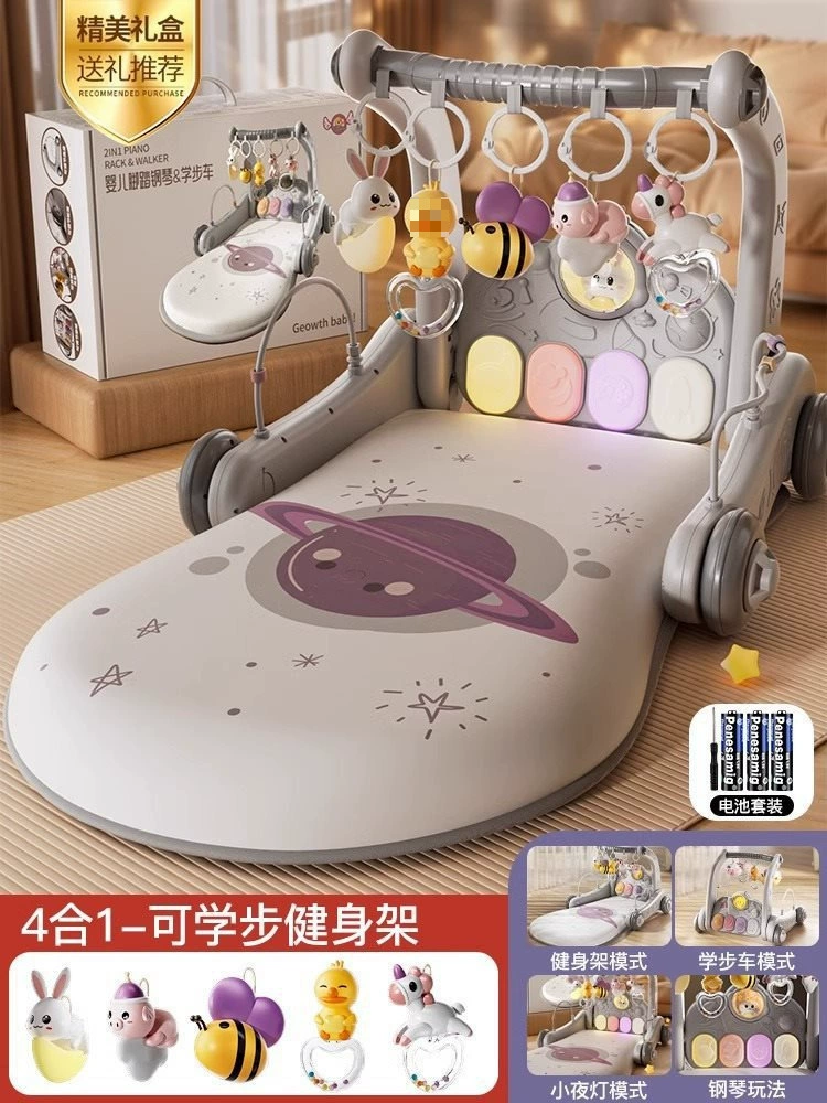 [钢琴3儿宝宝娃哄0岁一6个脚踏1满月婴儿玩具健身架月]