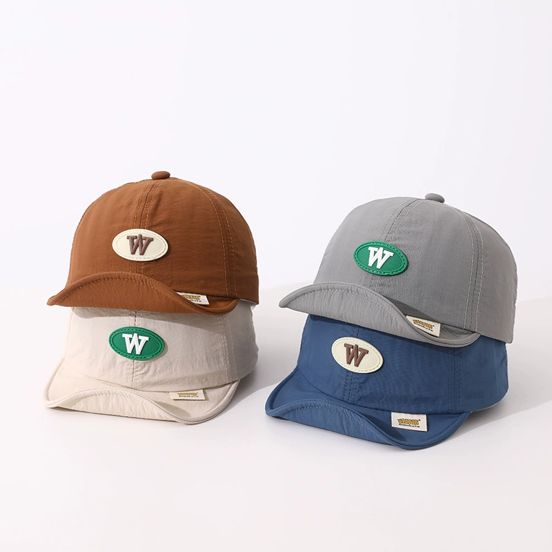 Children's summer quick dry hat, soft baseball cap, letter P