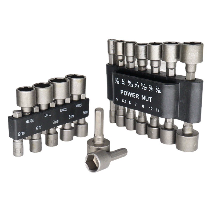 Шестигранная ручка ветряная головка ручная электрическая дрель электрическая отвертка 6,35 аксессуары для отверток 9/14 шт. Костюм метрический дюйм