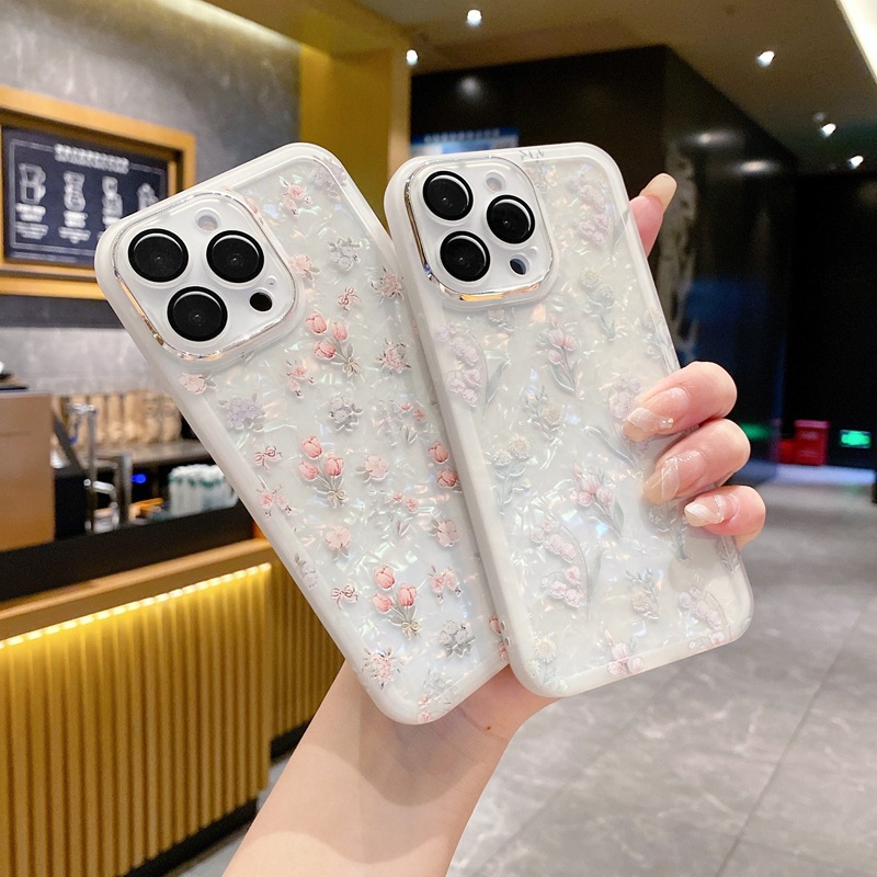 Floral Protective Phone Case For Iphone Series Stylish Cover_voghion.com