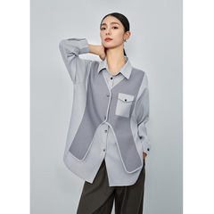 高级感假两件马甲时尚衬衣女2025秋冬季新款气质百搭撞色休闲衬衫