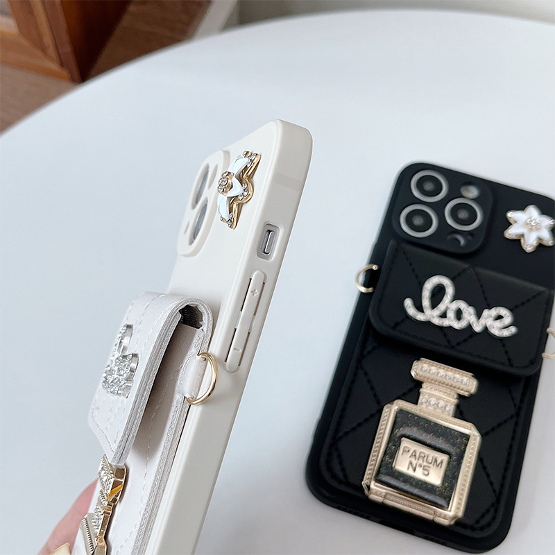Bag, Letter, Perfume Bottle Pattern Rhinestone Bag Letter Perfume Bottle Handmade Cute Luxurious Phone Cases Phone Accessories