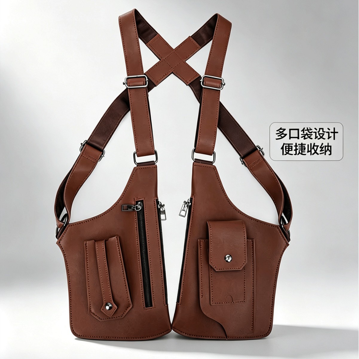 Cross-border bestseller Amazon vest outdoor bag, tactical multifunctional fashion outdoor phone bag for men and women, chest bag manufacturer