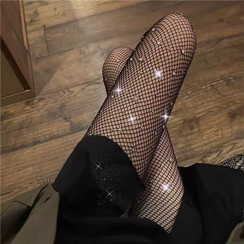 Summer thin tights, black fishing net