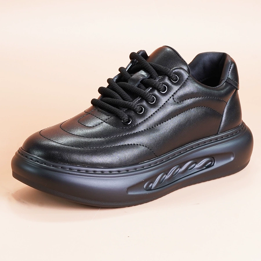 2025 новая новая маленькая белая обувь мужская мягкая подошва дышащая повседневная кожаная обувь мода дикая модная обувь мужская хлебная обувь