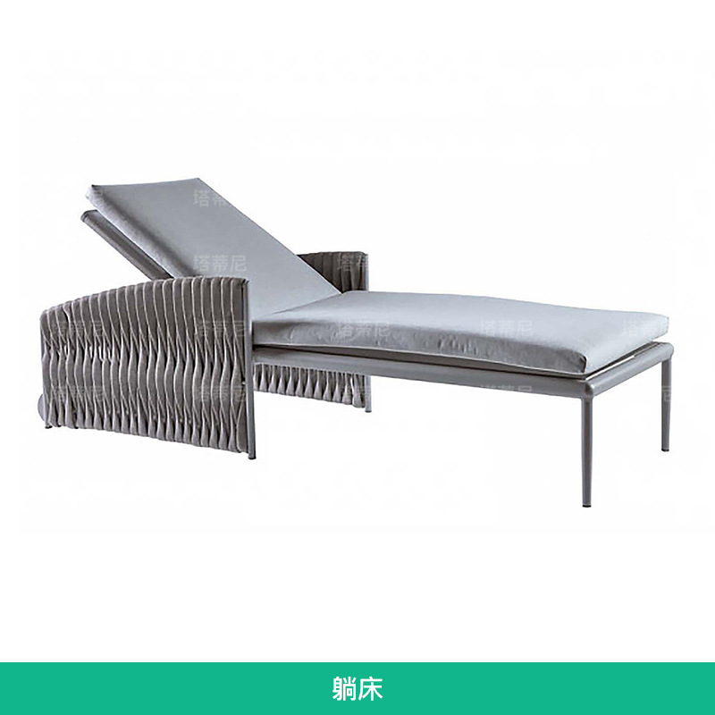 Sofá de patio exterior, conjunto de muebles de ocio para balcón de villa, sofá de ratán resistente al agua y al sol para terraza de jardín exterior. image 10