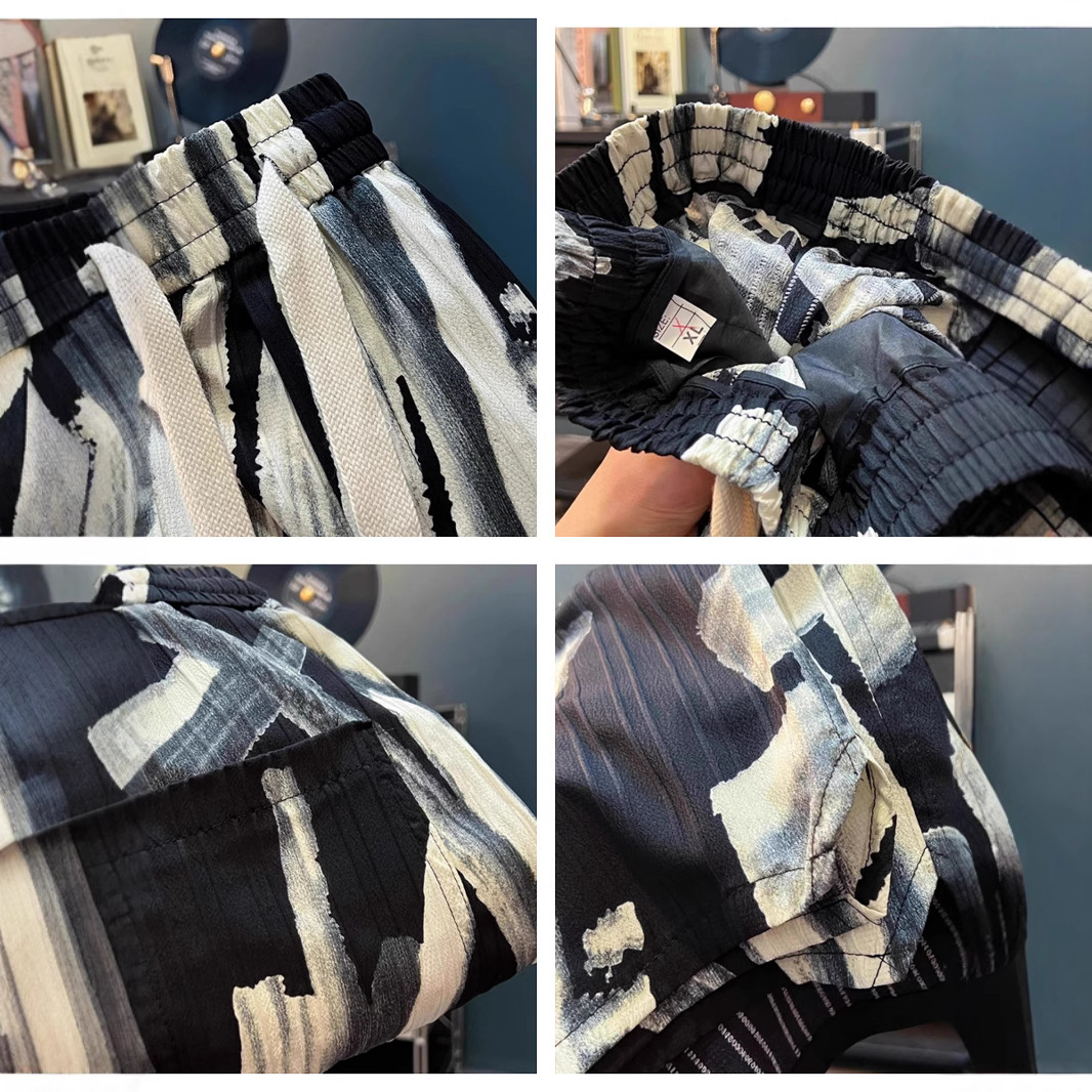 Men's Trendy Casual Summer Thin Style Loose Fit Cool And Stylish Print Beach Shorts_voghion.com