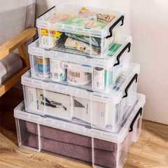 宿舍床底收納箱透明特大號扁平家用床下放衣服被子塑料整理箱鞋盒