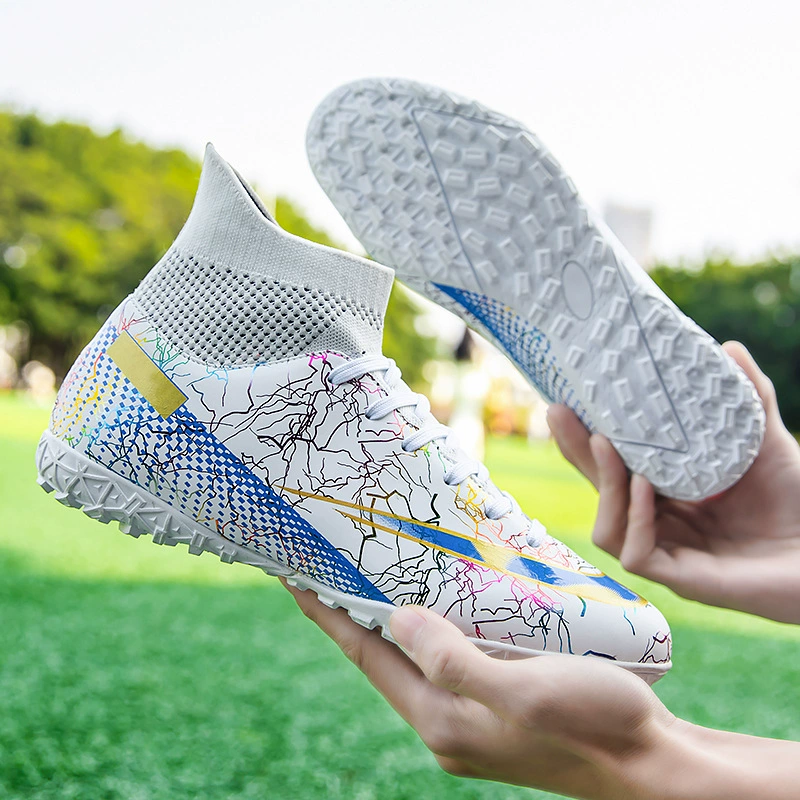 Футбольные туфли с высокими гвоздями Детская профессиональная тренировочная обувь для взрослых Трансграничные спортивные кроссовки большого размера 2024