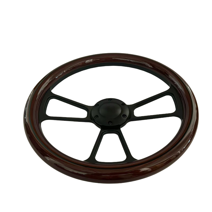 Retro Solid Wood Rivet Steering Wheel 14 inch for Santana Jetta