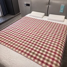 特价色织棉布绗缝小床盖格子系列绗缝夹棉隔脏垫小床垫直播爆款