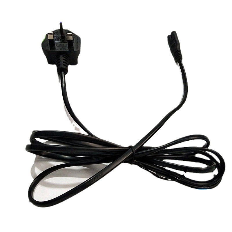 0.75平方巴基斯坦盐矿灯电源线 英规带八字尾插电源线