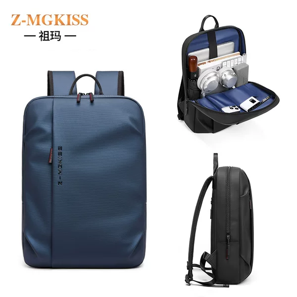 Cross-Border Popular Business Backpack, Fashionable, Simple, Lightweight, Waterproof Laptop Bag, Large Capacity Men's Backpack