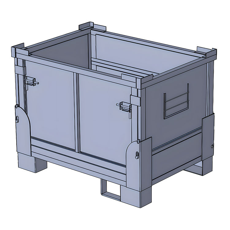 折叠汽配零件包装箱 料箱厂家销售可堆垛轻型铁皮仓储笼 量大优惠