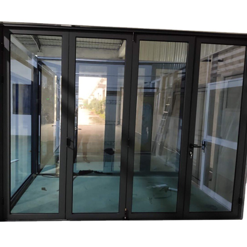Factory Direct aluminum alloy single-layer glass folding door household indoor balcony partition folding door