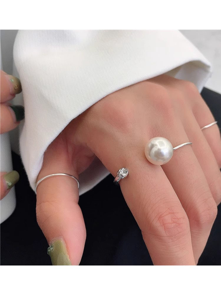 925 Sterling Silver Material 1 Piece 925 Sterling Silver Geometric Band Rings
