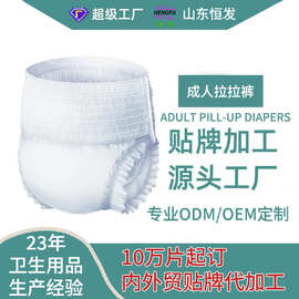 成人拉拉裤老年人内裤型纸尿裤 老人夜间熟睡尿裤贴OEM贴牌代工