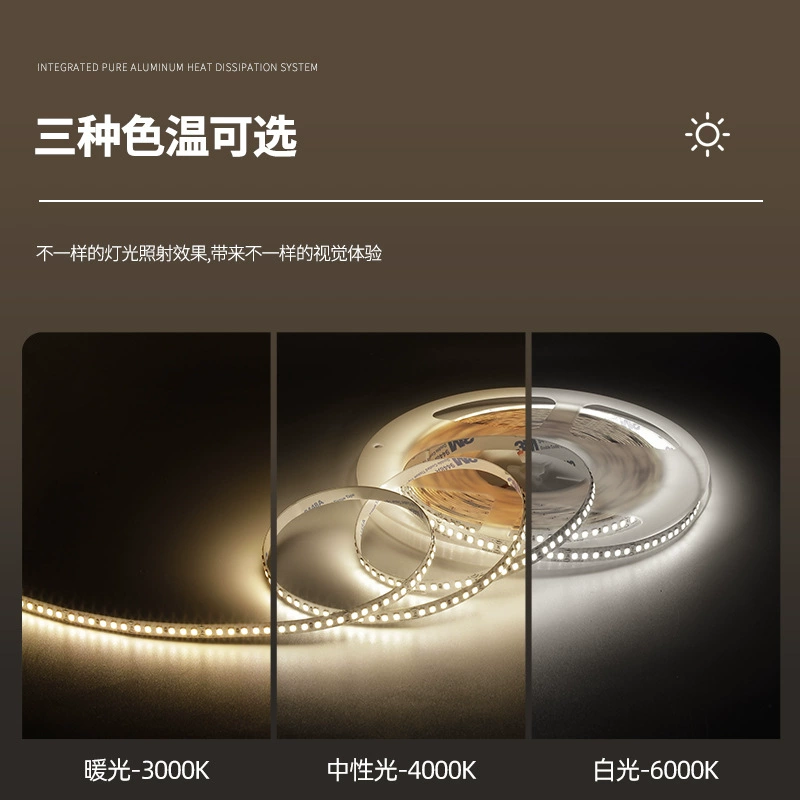 Smart ceiling light strip, tricolor COB, 24V/12V options, smart network‑compatible
