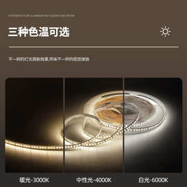 三色灯带LED贴片2835双色温灯箱变光120灯软灯条cob608智能语音