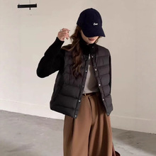 韩系！巨显瘦2025秋冬立领针织拼接设计棉服外套女