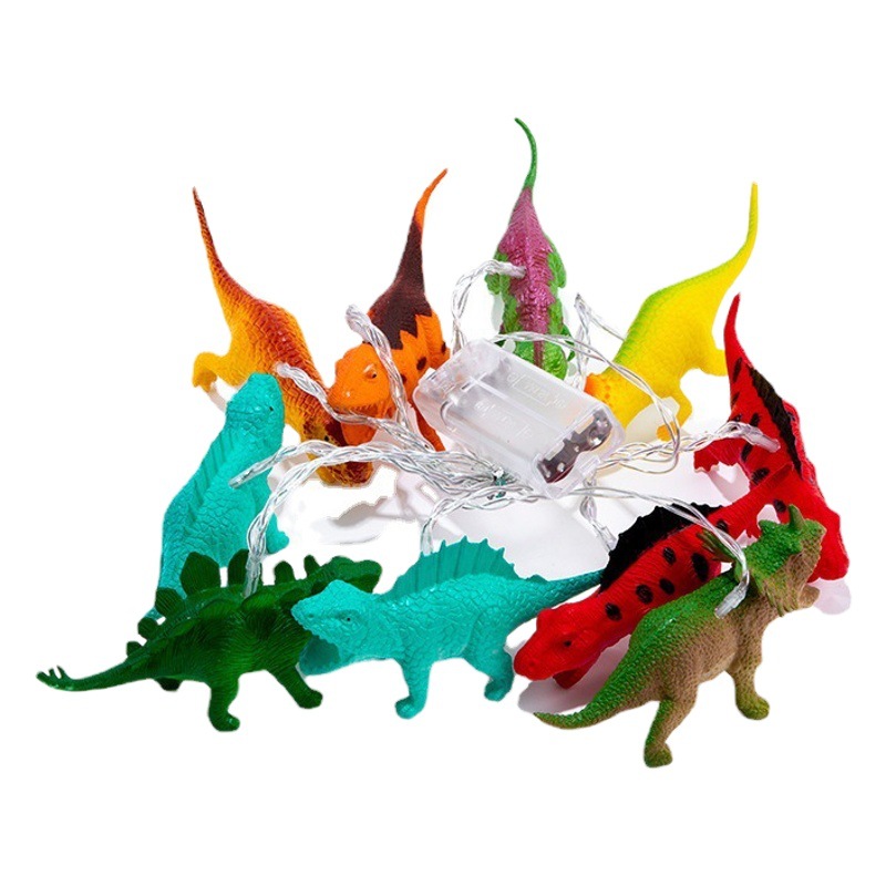 2021 transfronteriza nueva cadena de luz de dinosaurio LED habitación de los niños decoración de dibujos animados Cadena de luz de vacaciones de Navidad fábrica al por mayor
