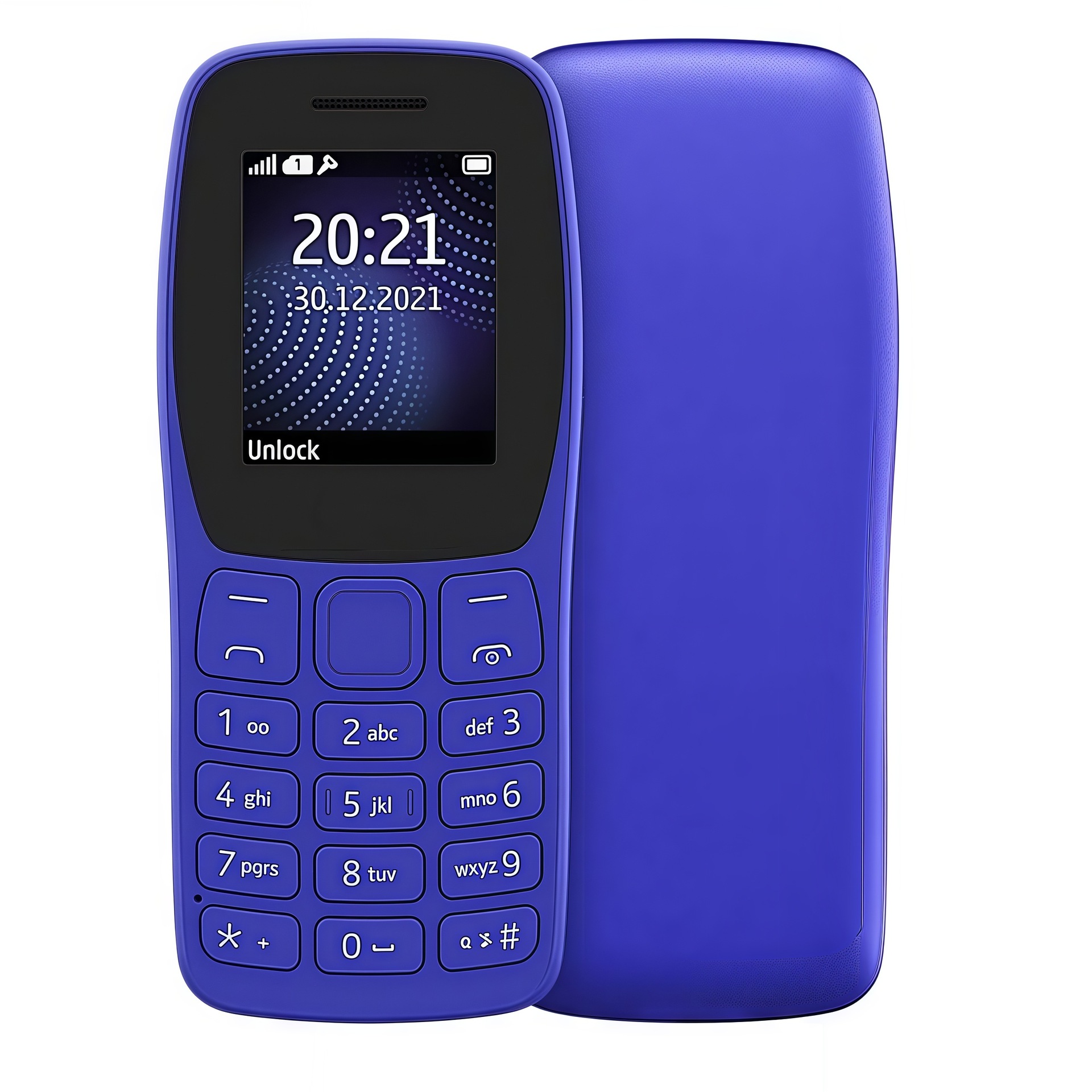 105 2022 Non-smartphone straight-bar button phone for seniors, dual SIM 2G, long battery life, cross-border foreign trade