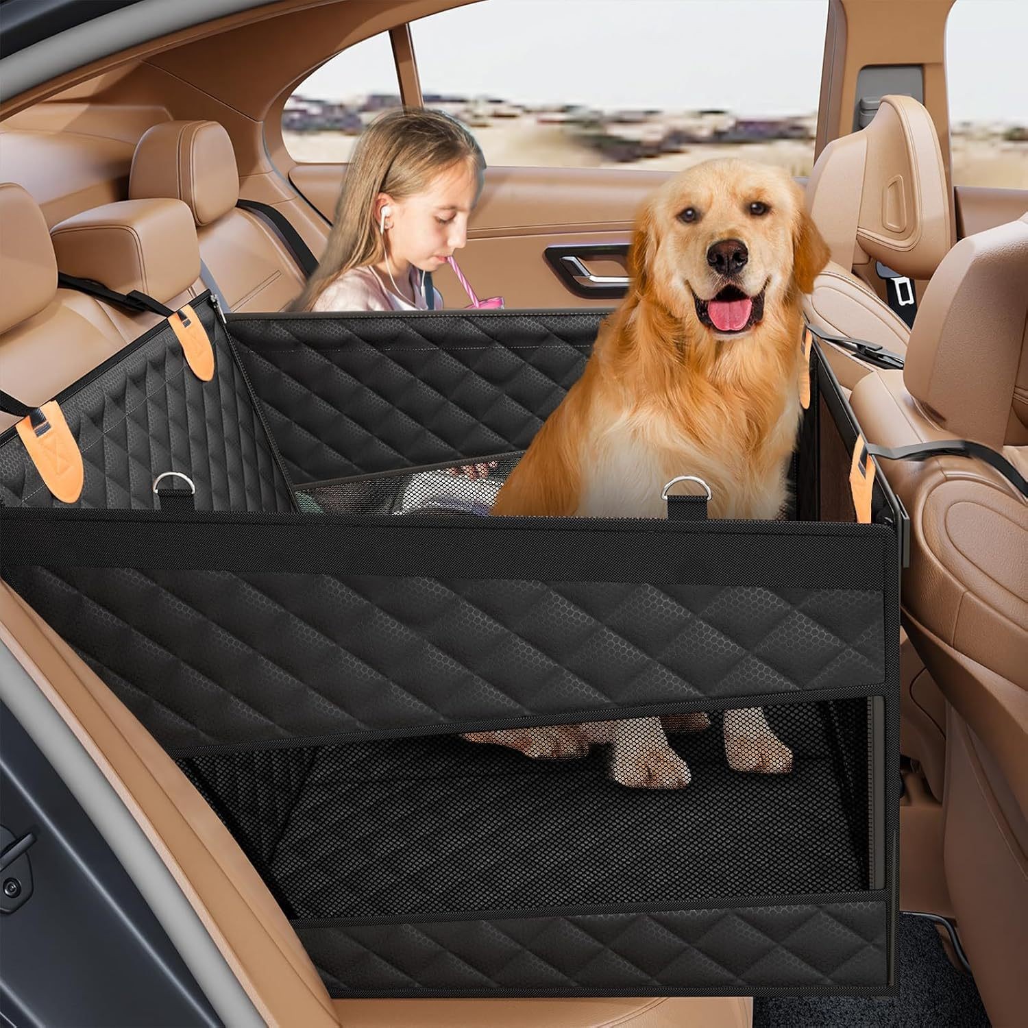 Cross-Border New Load-Bearing Waterproof Anti-Slip Widened Dog Mat Car Rear Pet Seat Cushion Pet Car Mat Co-Pilot