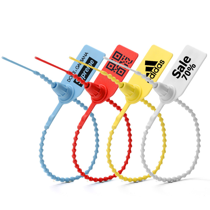 一次性塑料封条衣服吊牌防盗扣鞋包防伪扣标签扎带激光打标标签