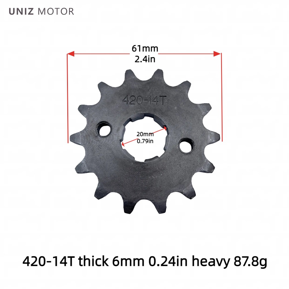 Manufacturer Wholesale Motorcycle Engine Small Gear Sprocket 420/428 Inner Hole 17-20 Motorcycle Parts