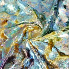 油画风光泽炫彩鎏金弹力金丝绒布料舞蹈服背景布衬衫旗袍diy面料A