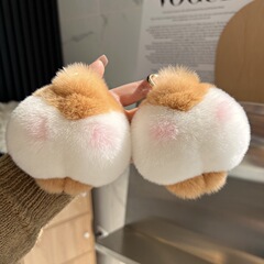 かわいい本物のウサギの毛の科基の犬のお尻の自動車のキーホルダーのペンダントinsネットの赤いぬいぐるみのカバンは贈り物を飾ります。
