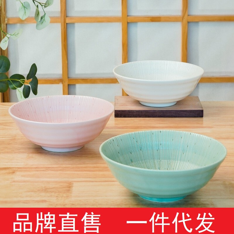 Mino Ware Japanese Imported Ceramic Bowl Underglaze Color Rice Bowl Tableware Green Glaze Kyokigen 8.0inch Large Soup Bowl Mino Ware Japanese Imported Ceramic Bowl Underglaze Color Rice Bowl Tableware Green Glaze Kyokigen 8.0inch Large Soup Bowl